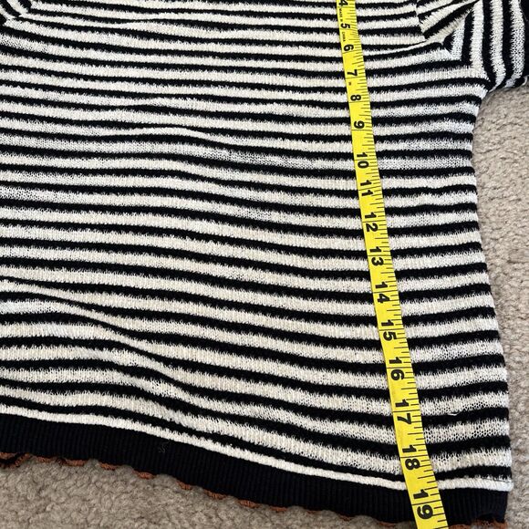 Zara Striped Preppy Tee Small Gothic Preppy Tee Steampunk Knit Twee witchy emo - Picture 7 of 7